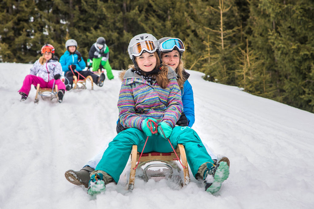 Rodeln im Winterurlaub im Salzburger Land